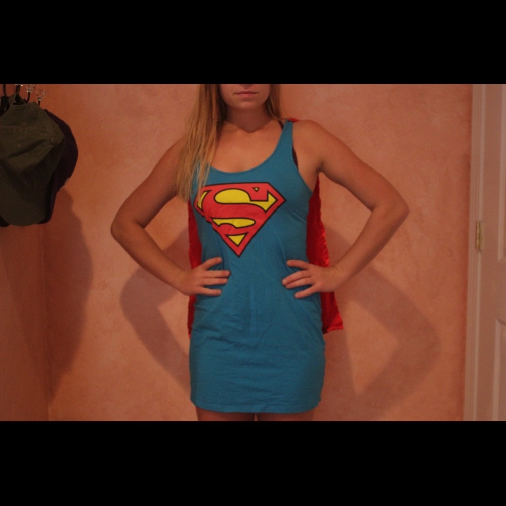 Supergirl Halloween Costume with cape. Size small